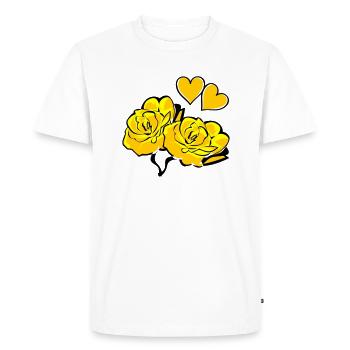 Roses - Men's Premium Organic T-Shirt - white - Front - Nico (187cm)