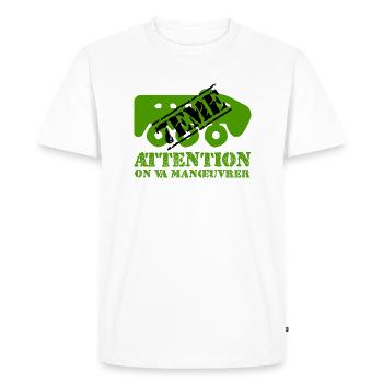 Attention on va manœuvrer - T-shirt Premium bio Homme - blanc - Devant - Nico (187cm)