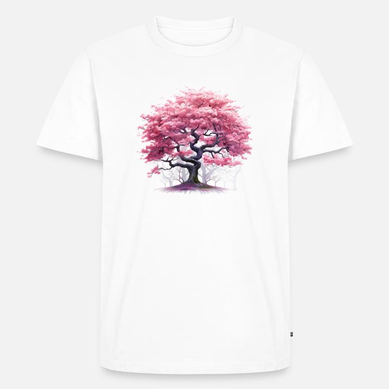 Cherry Blossom Tree - Männer Premium Bio T-Shirt - Weiß