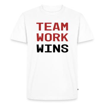 Travail d’Équipe - T-shirt Premium bio Homme - blanc - Devant - Nico (187cm)