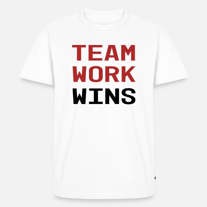 Teamwork - Männer Premium Bio T-Shirt - Weiß