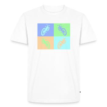 VTT Pop Art pastel - T-shirt Premium bio Homme - blanc - Devant - Nico (187cm)
