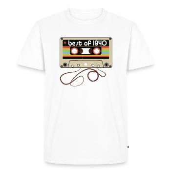 Legendary vintage 1940 - Men's Premium Organic T-Shirt - white - Front - Nico (187cm)