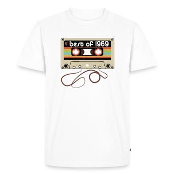 Legendary vintage 1969 - Men's Premium Organic T-Shirt - white - Front - Nico (187cm)