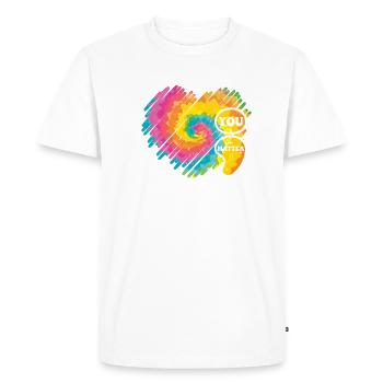 Mental Health Matters - Semicolon Mental Health - Men's Premium Organic T-Shirt - white - Front - Nico (187cm)