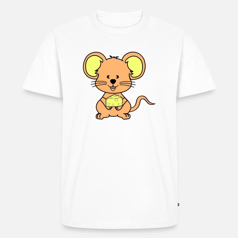 maus comic - Männer Premium Bio T-Shirt - Weiß