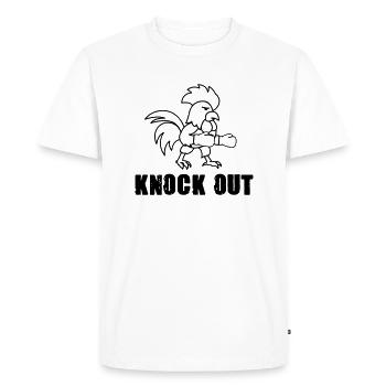 Boxer Knock Out Bande Dessinée - T-shirt Premium bio Homme - blanc - Devant - Nico (187cm)