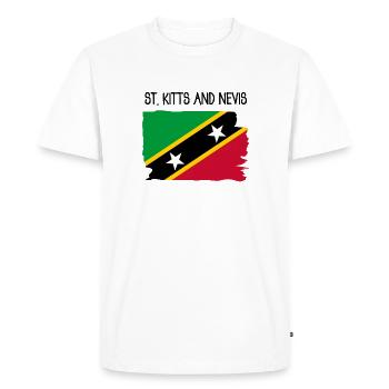 Saint Kitts and Nevis - Caribbean - West Indies - Men's Premium Organic T-Shirt - white - Front - Nico (187cm)