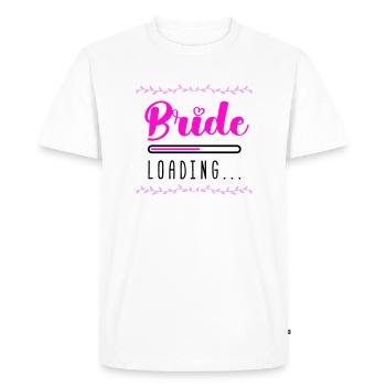 Chargement de la mariée - T-shirt Premium bio Homme - blanc - Devant - Nico (187cm)