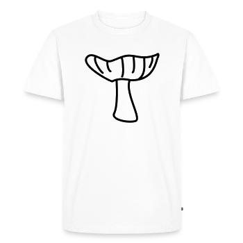 Mushroom - Men's Premium Organic T-Shirt - white - Front - Nico (187cm)