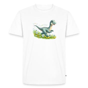 Dino d’été - Brachiosaure - T-shirt Premium bio Homme - blanc - Devant - Nico (187cm)