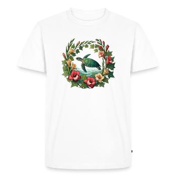 Tortue marine - T-shirt Premium bio Homme - blanc - Devant - Nico (187cm)