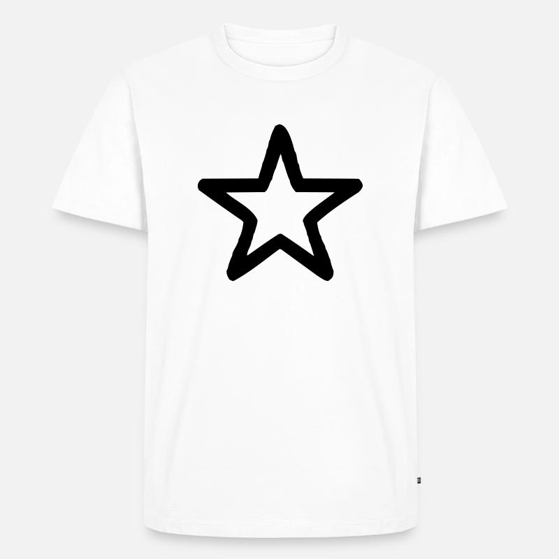 stern - Männer Premium Bio T-Shirt - Weiß