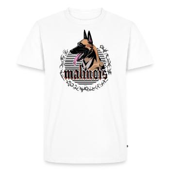 chien malinois - T-shirt Premium bio Homme - blanc - Devant - Nico (187cm)
