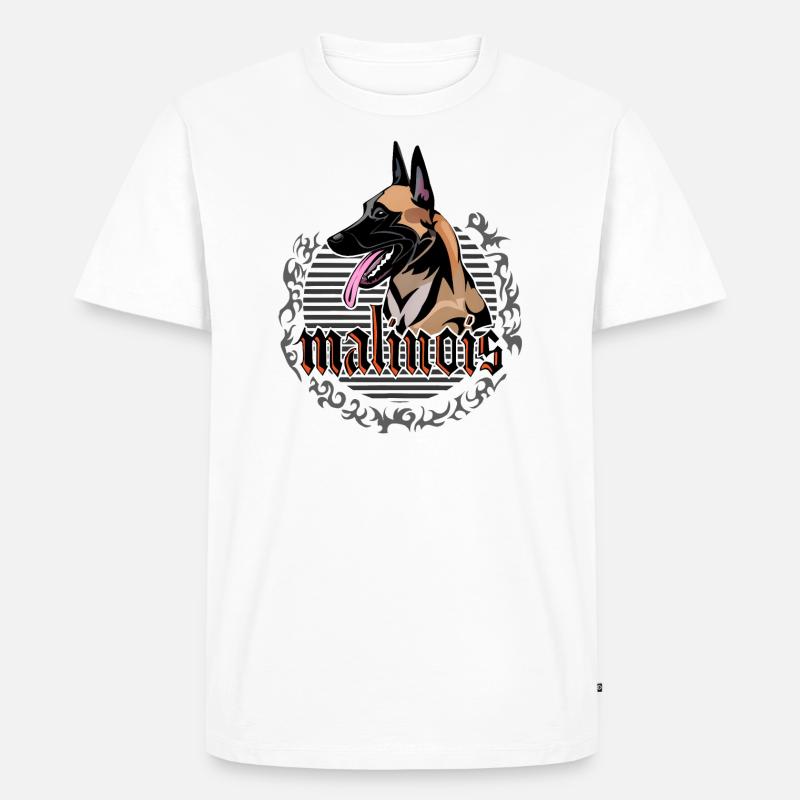 Malinois-Hund - Männer Premium Bio T-Shirt - Weiß