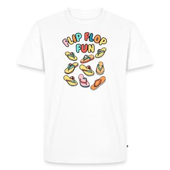 Tongs amusantes - T-shirt Premium bio Homme - blanc - Devant - Nico (187cm)