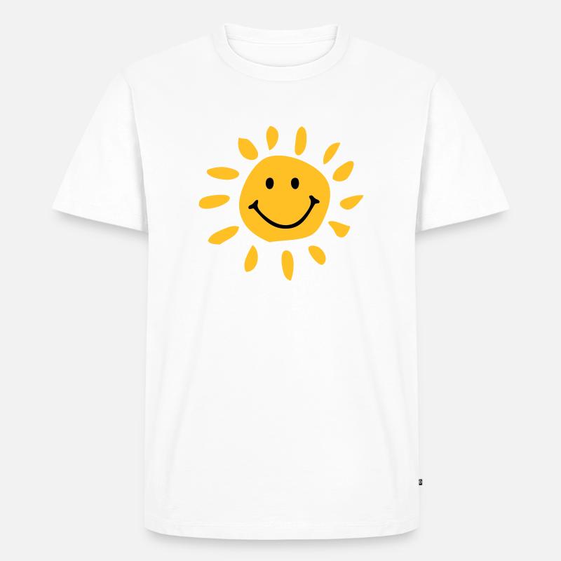 Sonne - Männer Premium Bio T-Shirt - Weiß