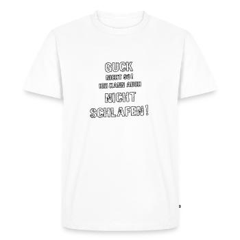 Ne me regarde pas comme ça! Je ne peux pas dormir non plus ! - T-shirt Premium bio Homme - blanc - Devant - Nico (187cm)