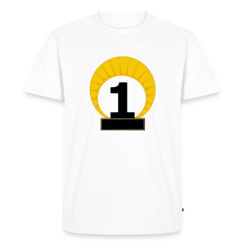 N ° 1 - T-shirt Premium bio Homme - blanc - Devant - Nico (187cm)