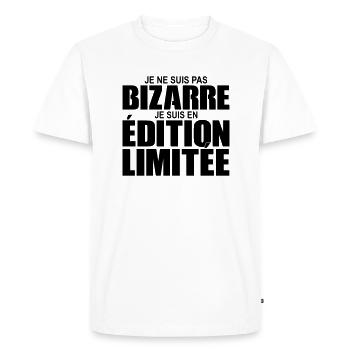 je ne suis pas bizarre je suis en édition limitée - T-shirt Premium bio Homme - blanc - Devant - Nico (187cm)