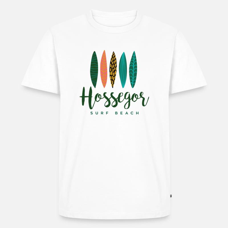 Hossegor Surfstrand - Männer Premium Bio T-Shirt - Weiß
