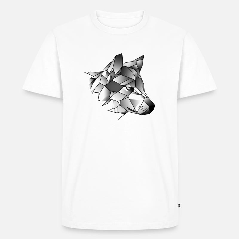 gradient wolf - Men's Premium Organic T-Shirt - white