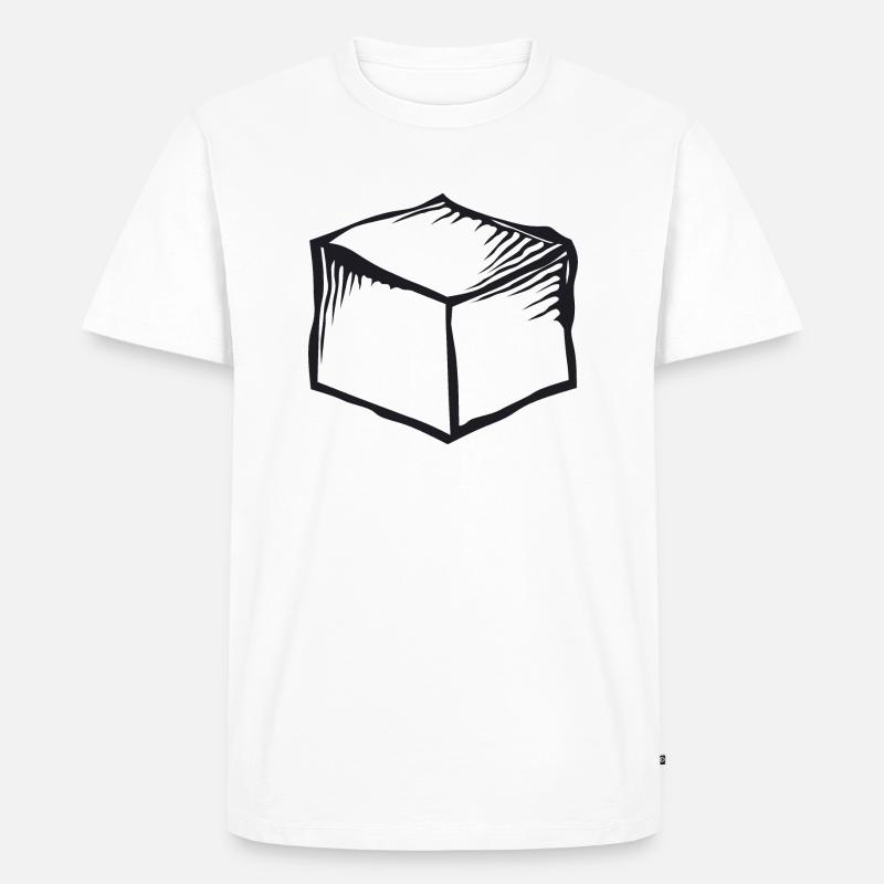 Karton Karton Kasse - Männer Premium Bio T-Shirt - Weiß
