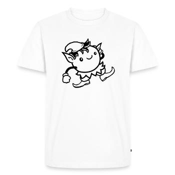 Mignon Elf Clipart - T-shirt Premium bio Homme - blanc - Devant - Nico (187cm)