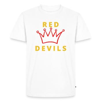 Red Devils - Men's Premium Organic T-Shirt - white - Front - Nico (187cm)