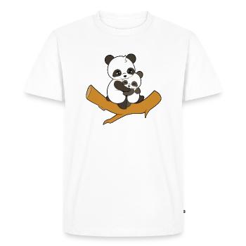Câlin de famille Panda Bear - T-shirt Premium bio Homme - blanc - Devant - Nico (187cm)