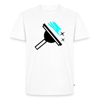 Window cleaner - Men's Premium Organic T-Shirt - white - Front - Nico (187cm)