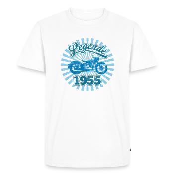 Légende de la moto 1955 RDA - T-shirt Premium bio Homme - blanc - Devant - Nico (187cm)
