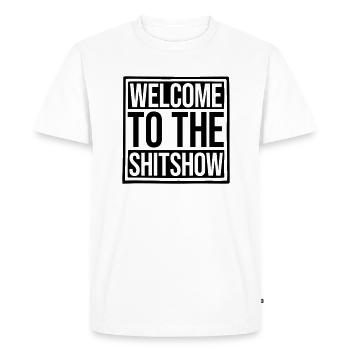 Drôle de dire Shitshow - T-shirt Premium bio Homme - blanc - Devant - Nico (187cm)