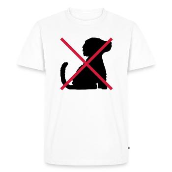 Pas de bouclier de symbole de chien - T-shirt Premium bio Homme - blanc - Devant - Nico (187cm)
