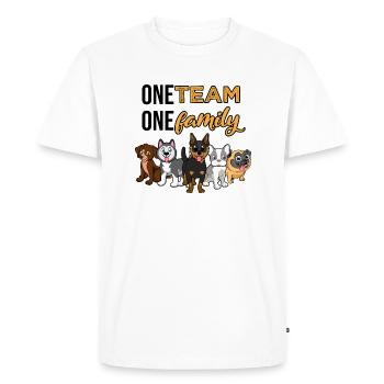 équipe famille chien travail collègues drôle animal a - T-shirt Premium bio Homme - blanc - Devant - Nico (187cm)