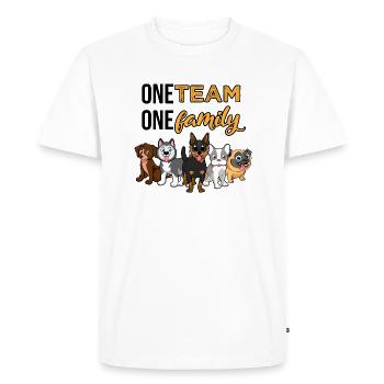 équipe famille chien enterrement de vie de jeune fille schildmaid - T-shirt Premium bio Homme - blanc - Devant - Nico (187cm)