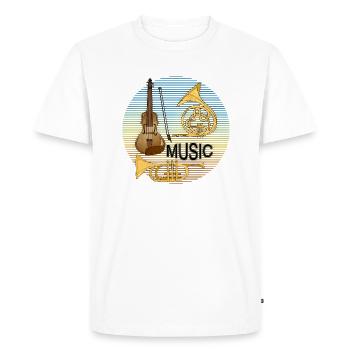 Instruments de musique - T-shirt Premium bio Homme - blanc - Devant - Nico (187cm)