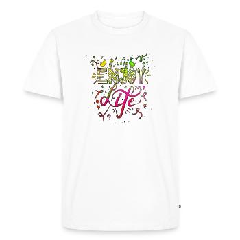Think outside the box positive thoughts happy - Men's Premium Organic T-Shirt - white - Front - Nico (187cm)