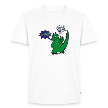 petit dragon blader - T-shirt Premium bio Homme - blanc - Devant - Nico (187cm)