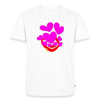 Bubbles of Love v.Carmine fort. - T-shirt Premium bio Homme - blanc - Devant - Nico (187cm)