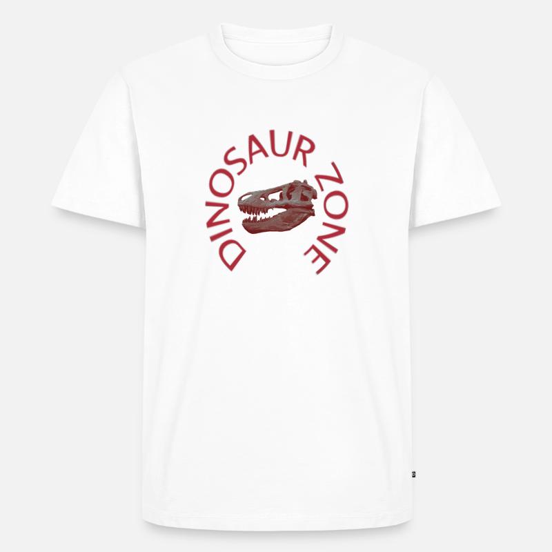 Dinosaur Zone - Männer Premium Bio T-Shirt - Weiß