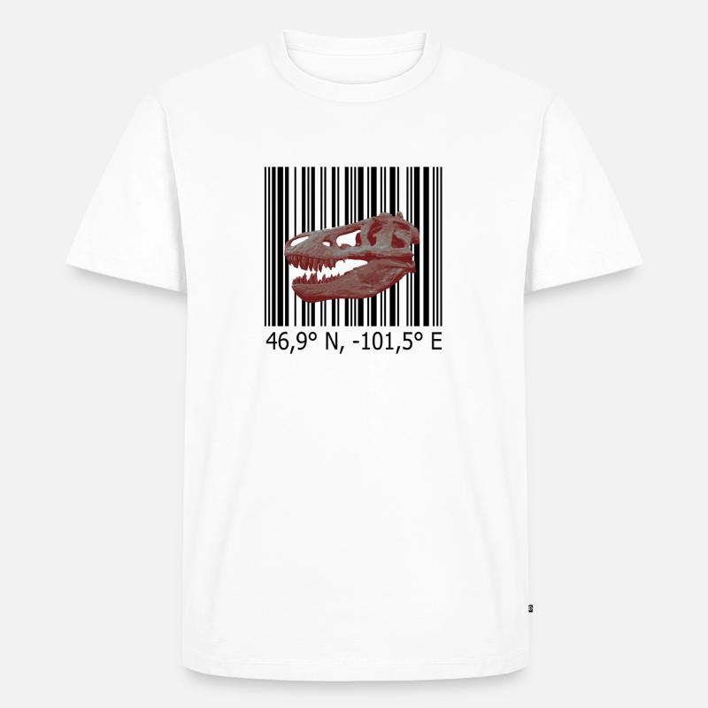 Rex Hell Creek - Männer Premium Bio T-Shirt - Weiß