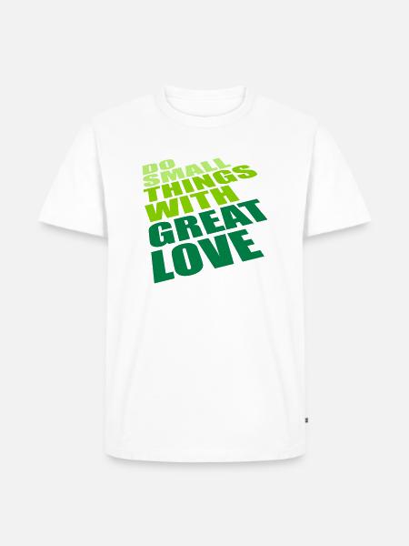 Quote do small things - Men's Premium Organic T-Shirt - white