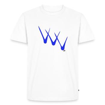 TRIPLE VÉRIFICATION. - T-shirt Premium bio Homme - blanc - Devant - Nico (187cm)