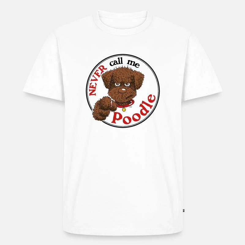 Poodle1 3 - Männer Premium Bio T-Shirt - Weiß