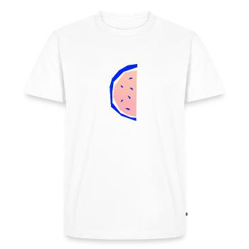 Summer Melon - Men's Premium Organic T-Shirt - white - Front - Nico (187cm)