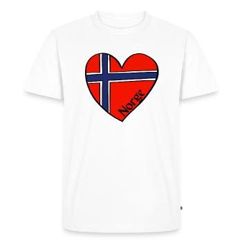 Le drapeau de la Norvège - T-shirt Premium bio Homme - blanc - Devant - Nico (187cm)