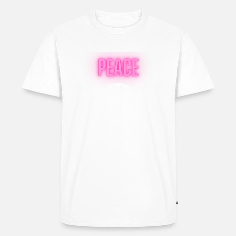 Peace - Neon - Front only - Männer Premium Bio T-Shirt - undefined