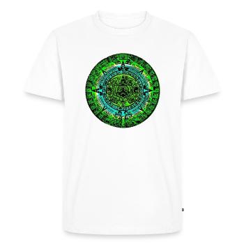 Aztec Calendar Stone of the Sun - Design A - Men's Premium Organic T-Shirt - white - Front - Nico (187cm)