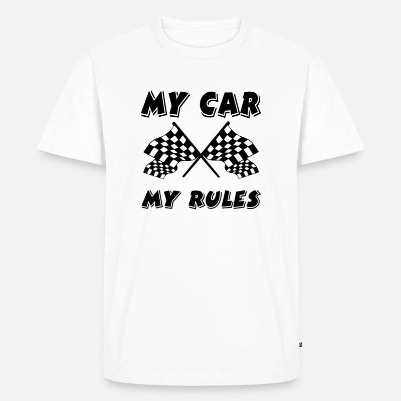 Auto - Männer Premium Bio T-Shirt - Weiß